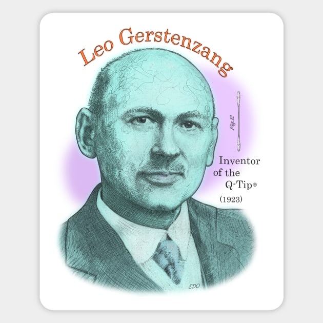 Leo Gerstenzang, Inventor of the Q-Tip Sticker by eedeeo